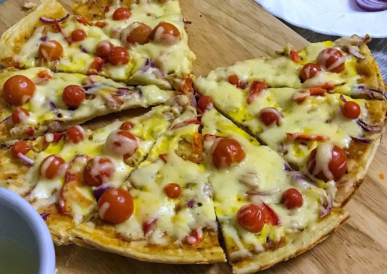 пицца из кабачков на сковороде с колбасой и сыром и помидорами на сковороде рецепт фото 101