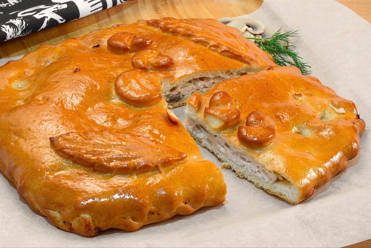 фото пирог с картофелем и грибами