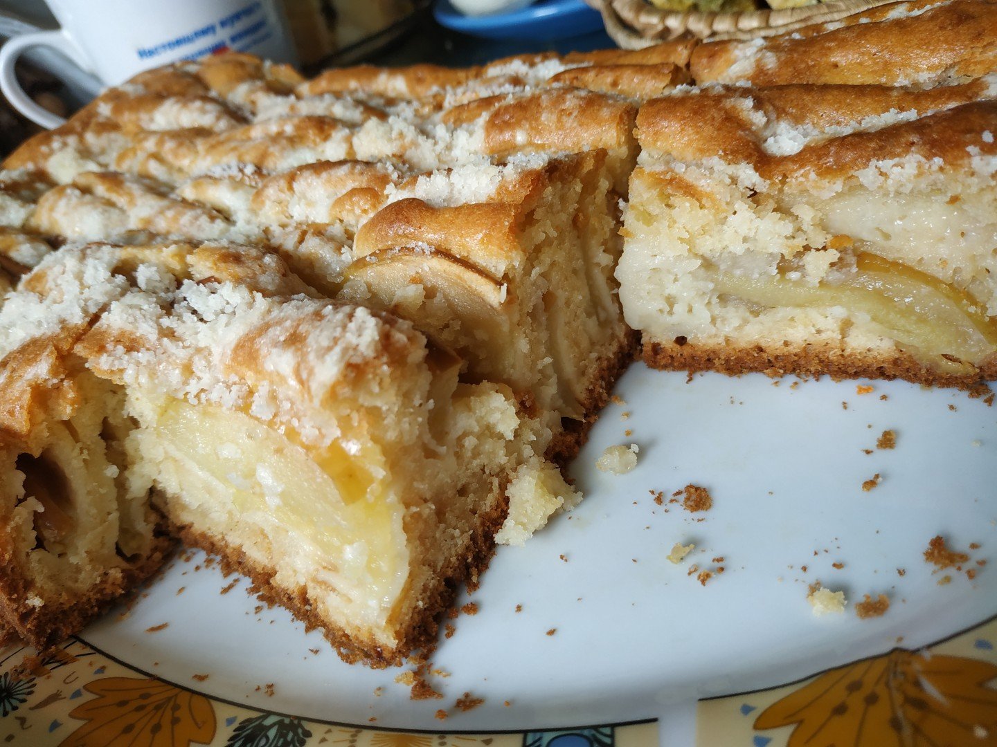 Пирог сладкий на кефире в духовке рецепт
