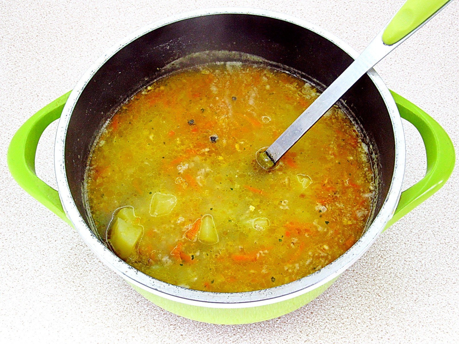 Овсяный суп с куриным филе
