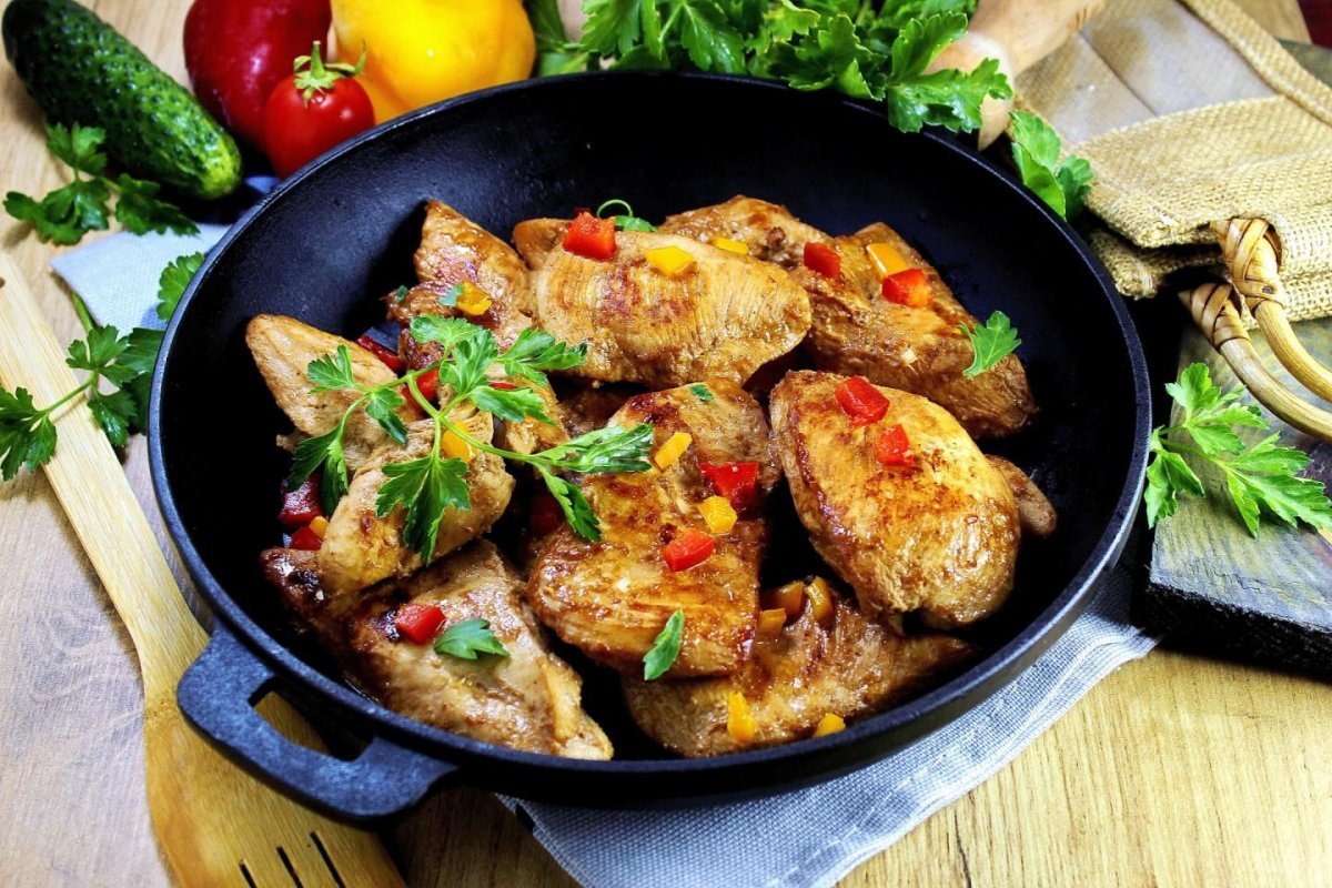 Простые блюда из курицы на сковороде