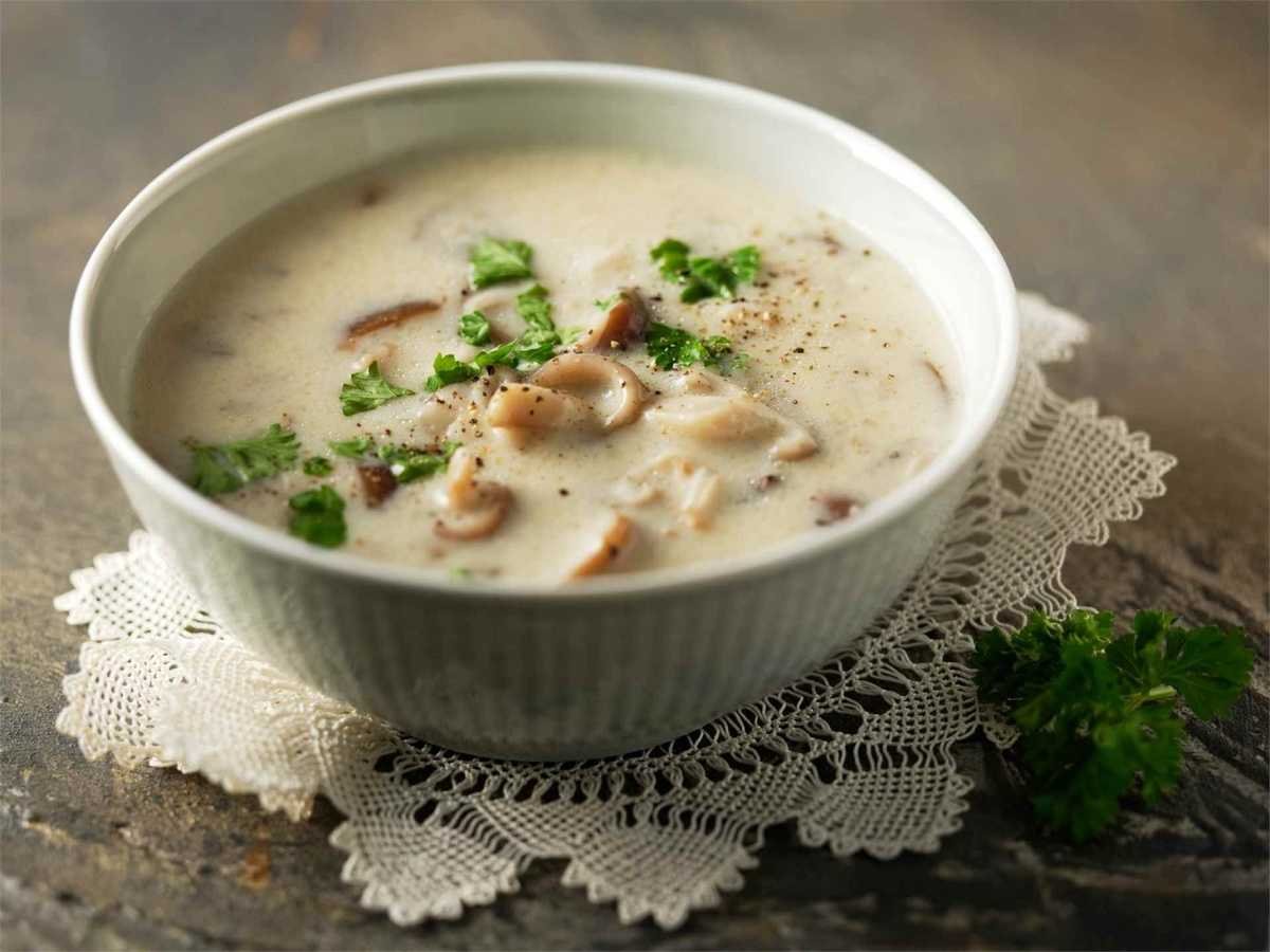 Суп из белых грибов со сливками