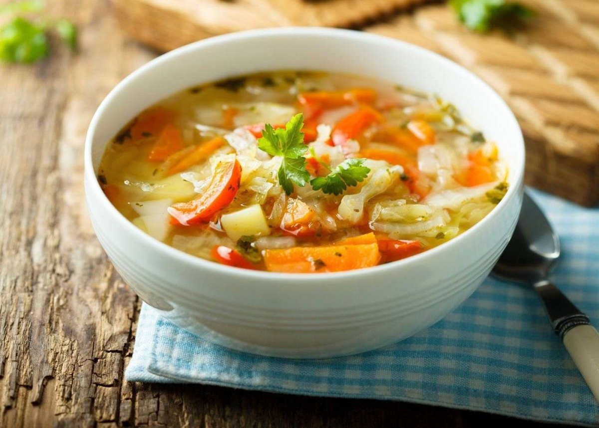 Суп из запеченных овощей