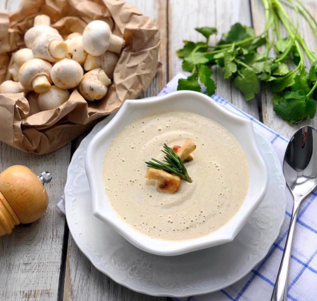 Крем суп из грибов и картофеля