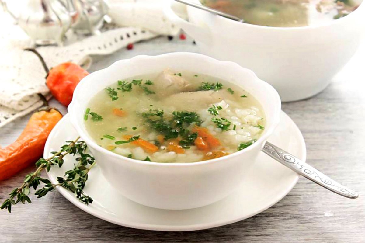 Молочный суп с рисом и картошкой
